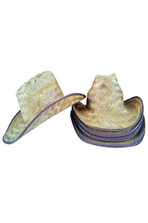 Sombrero de palma estilo vaquero